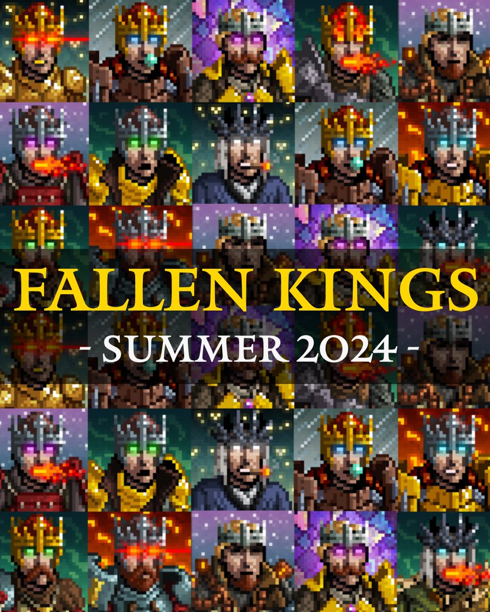 The Fallen Kings 👑, an NFT collection of 3,333 PFP on SOLANA

• Free mint soon
• Timeless Epic Pixel Art
• Web3 Gaming Community Pass
• Ubisoft Champions Tactics Alpha Pass
• Secret utility to be announced 🤐

Follow, Like, RT &amp; Comment to get in 🚀