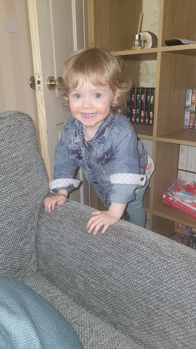 criminographer's tweet photo. Normal service has resumed (standing on something she shouldn't be). I miss my normal levels of parent worry. Will take a day or two for the anxiety to lessen! #grief #childloss #ppa2deficiency https://t.co/WFtF9NJvEj