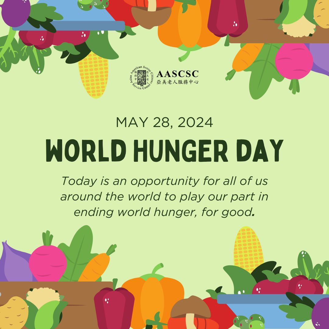 Today is National World Hunger Day🌍 . Food security is crucial for health equity, and it's something AASCSC deeply cares about. 🌱 

#WorldHungerDay #EndHunger #HealthEquity #NutritionMatters