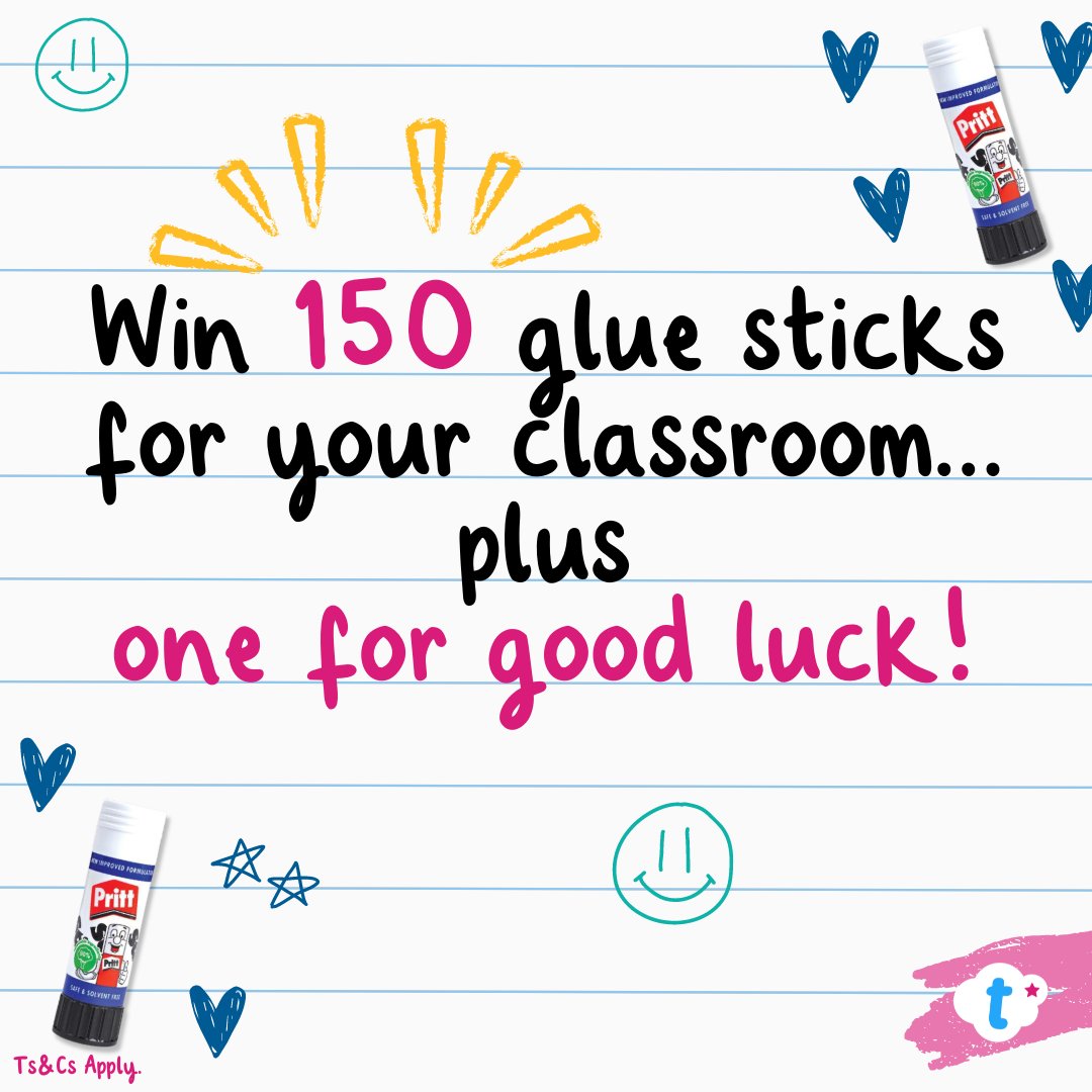 We’re giving away 150 glue sticks to one lucky winner… PLUS one for good luck! To be in with a chance to #win, simply: 💙 Follow @twinklresources 💙 Like and share this post 💙 Reply with ‘ONE FOR LUCK’ ps: You can enter as many times as you like! 👀 T&Cs apply.