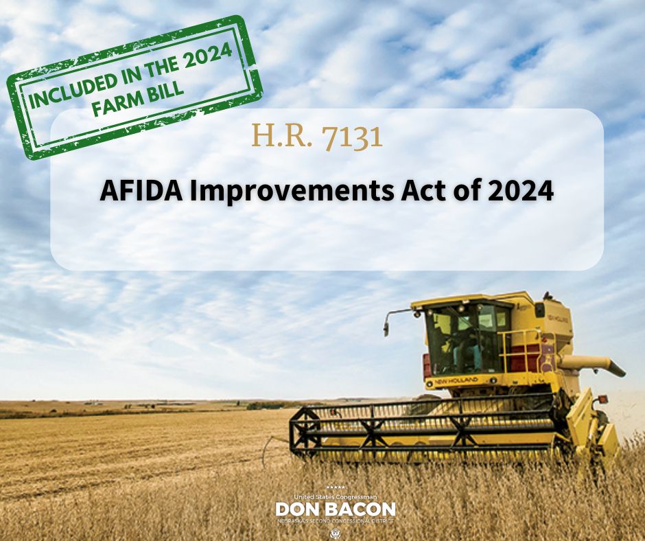 My AFIDA Improvements Act of 2024 keeps American farmland out of the hands of China.