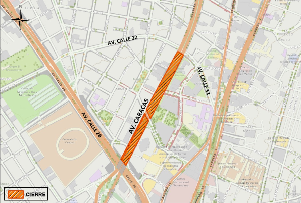 🚧👷#Atención | Cierre total de las calzadas de @TransMilenio en la Av. Caracas entre Av. Calle 26 y Av. Calle 32, debido a la construcción de la Primera Línea del @MetroBogota 

🗓️Inicio: 29 de mayo de 2024
🗓️Duración: Un año

Rutas alternas aquí➡️movilidadbogota.gov.co/web/noticia/co…