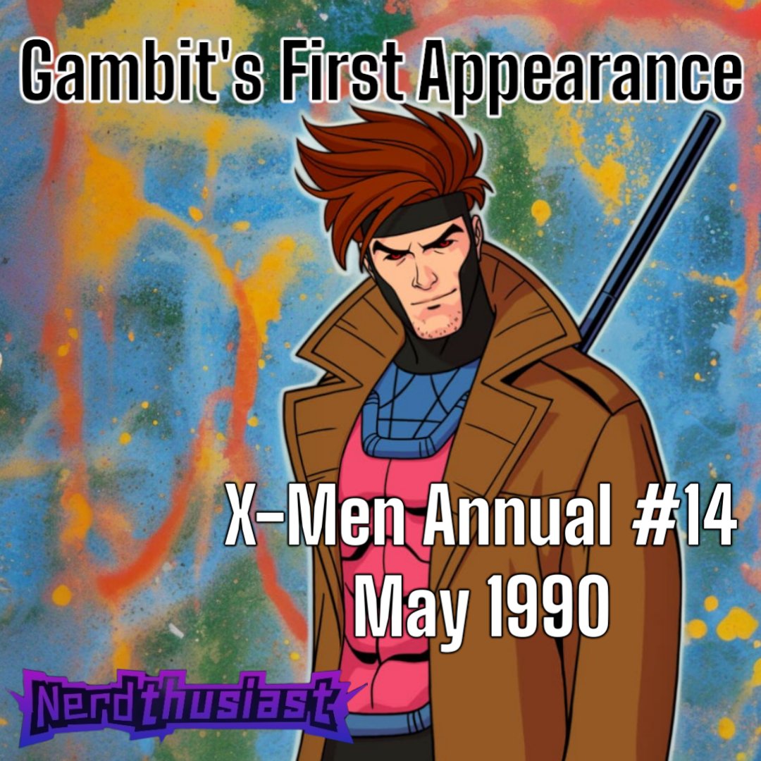 Multiverse Monday
Gambit had his first appearance 34 years ago in X-Men Annual #14
#multiversemonday #nerdthusiast #Gambit #xmen #marvelcomics #marvelcinematicuniverse