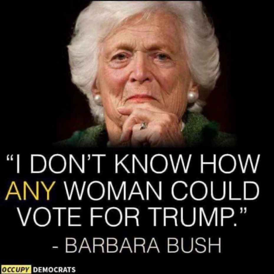 Thank you, Barbara Bush.