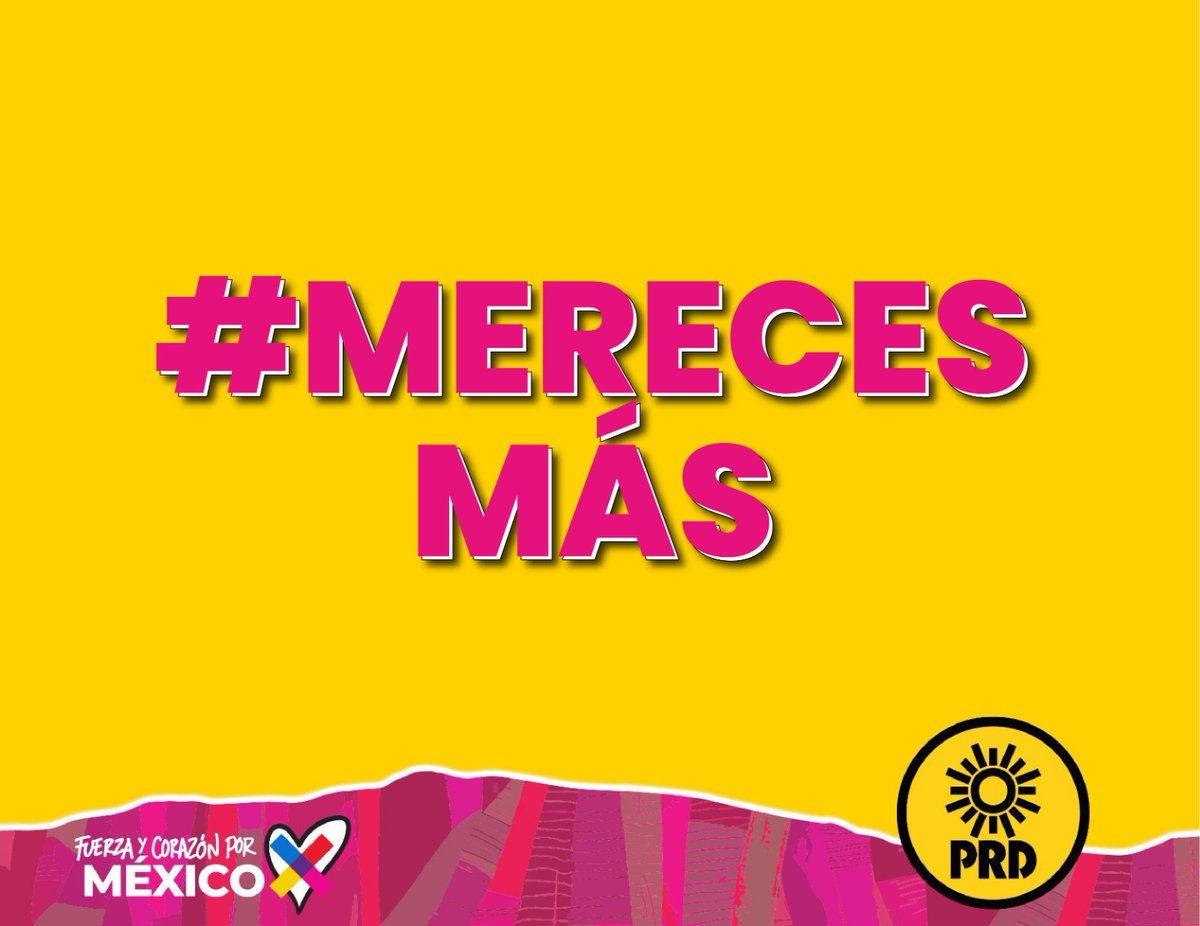 PRD (@prdmexico) on Twitter photo Lxs mexicanxs merecen más: justicia, oportunidades reales, educación de calidad y salud accesible.
Con <a href="/XochitlGalvez/">Xóchitl Gálvez Ruiz</a>, lo tendrás todo. #VotaPRD Lxs mexicanxs merecen más: justicia, oportunidades reales, educación de calidad y salud accesible.
Con <a href="/XochitlGalvez/">Xóchitl Gálvez Ruiz</a>, lo tendrás todo. #VotaPRD
