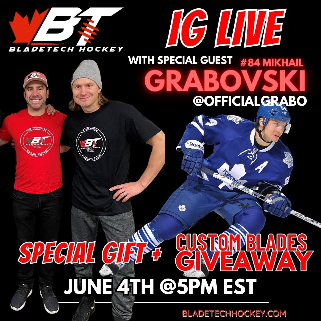 BLADETECHHOCKEY's tweet image. Join us on IG Live next week to chat with our friend Mikhail!
#nhl #teambladetech #speedisourbusiness #playoffs