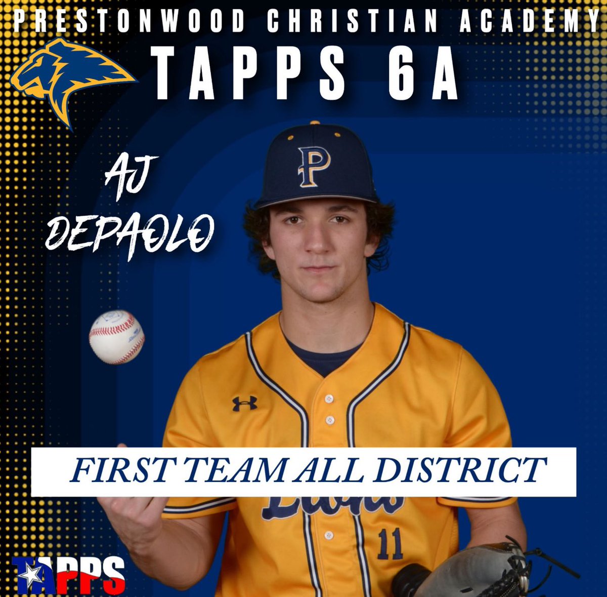 AJ Depaolo (@aj_depaolo) on Twitter photo End Of Year and Career Stats
Senior Year:
1st Team All State
1st Team All District
Academic All State
All State Tournament Team
Prestonwood’s Offensive Player of Year
Senior Season .461/.575/1.272
Career .400/.529/1.135
<a href="/VandyBoys/">Vanderbilt Baseball</a> <a href="/Prestonwood_BSB/">Prestonwood Baseball</a> End Of Year and Career Stats
Senior Year:
1st Team All State
1st Team All District
Academic All State
All State Tournament Team
Prestonwood’s Offensive Player of Year
Senior Season .461/.575/1.272
Career .400/.529/1.135
<a href="/VandyBoys/">Vanderbilt Baseball</a> <a href="/Prestonwood_BSB/">Prestonwood Baseball</a>
