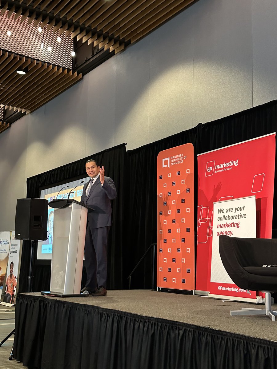 CEO @LemoineJosee had a fantastic morning at the
@mbchambersofcom breakfast! @WabKinew shared insights on how the @MBGov handles school taxes and its impact on our farmers, plus other key highlights. 

 #AffordableHousing #CommunityInvestment #SupportFarmers #Backswath