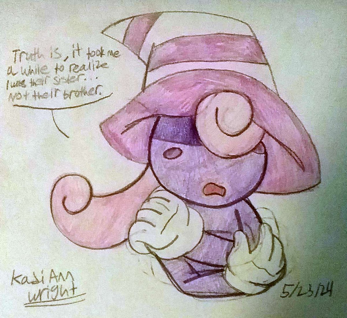 🏳️‍⚧️Vivian's Transition🏳️‍⚧️ #thousandyeardoor #papermario #vivian #fanart #transrights