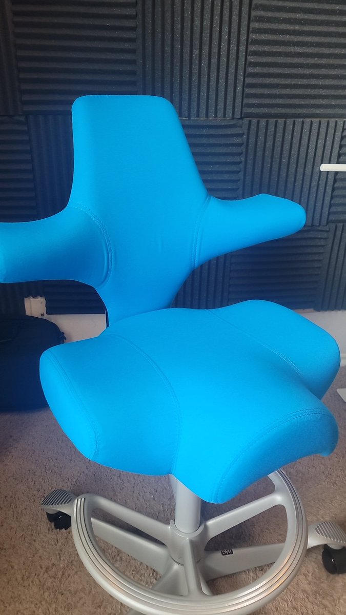 mike8time's tweet photo. Fancy new chair! Here is hoping this helps my posture for long stints of editing. https://t.co/UsvFRYnfaq