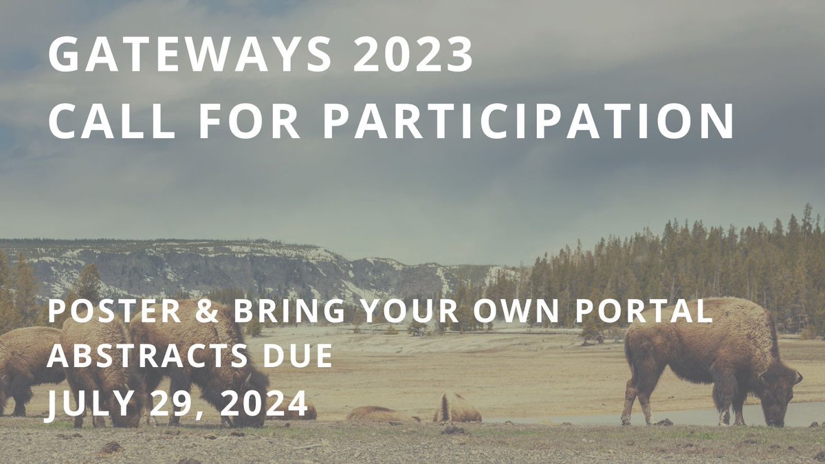 Want to showcase your #sciencegateway or your research #cyberinfrastructure? Submit your abstract for a Bring Your Own Portal by July 29, 2024. Learn more at buff.ly/4bxty09