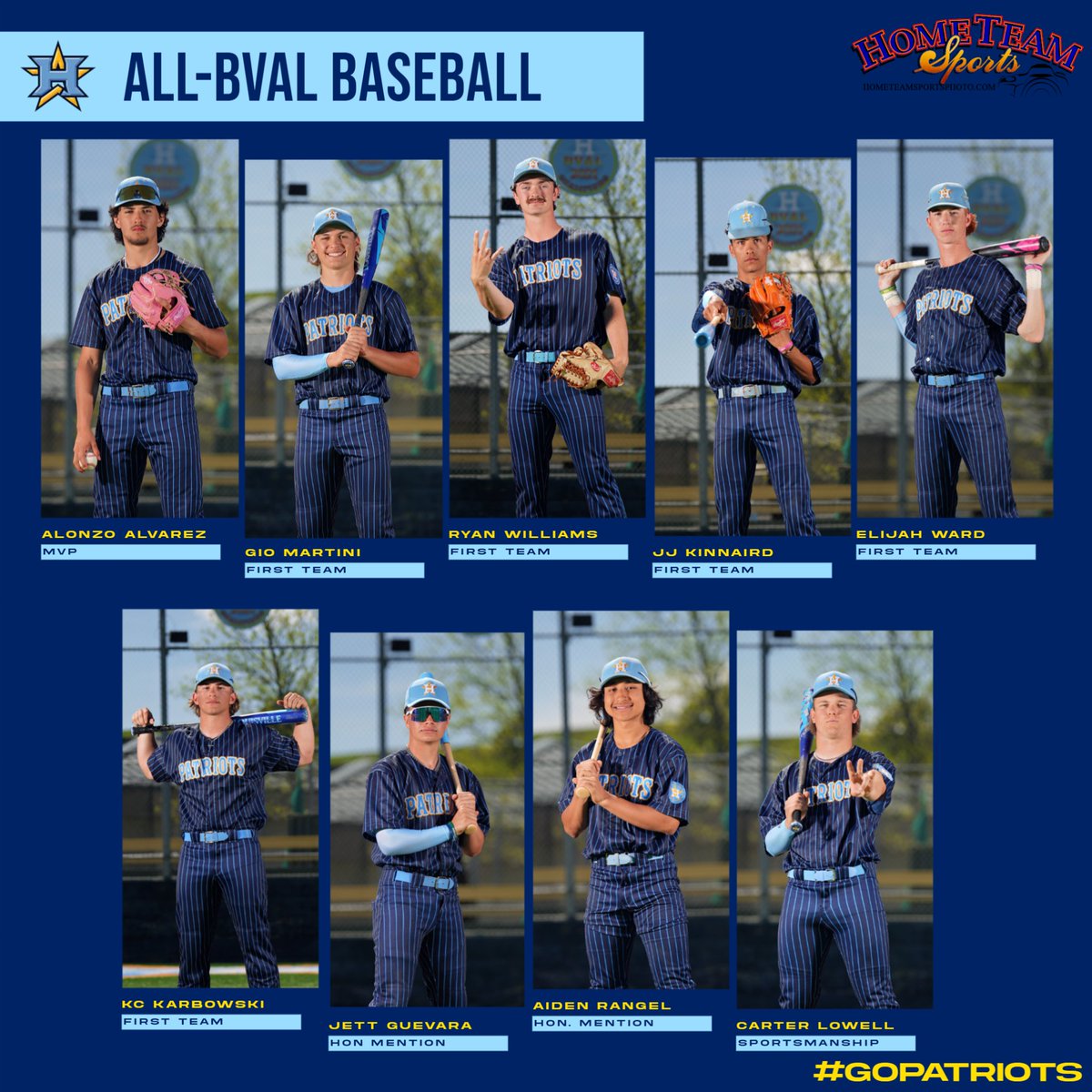 Time for some more spring sports recognition!  We start this morning with our baseball players selected for all-BVAL recognition.  Congratulations to all nine of these guys who made an impact for the league champs.