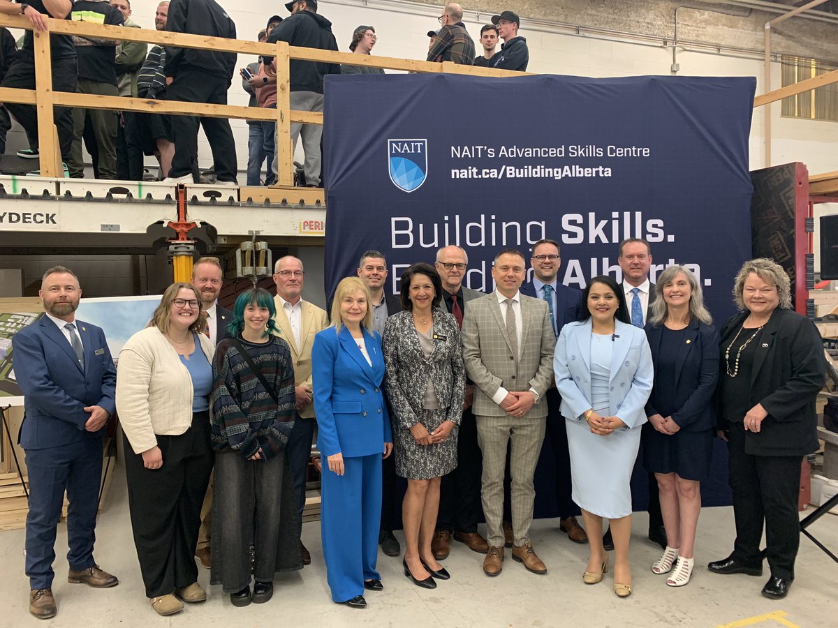 Today I was proud to join my Skilled Trades Caucus colleagues to announce Alberta’s government is investing $43 million to plan the Advanced Skills Centre (ASC) at NAIT, training an additional 4,200 apprentices every year.
 
The ASC will deliver apprenticeship and