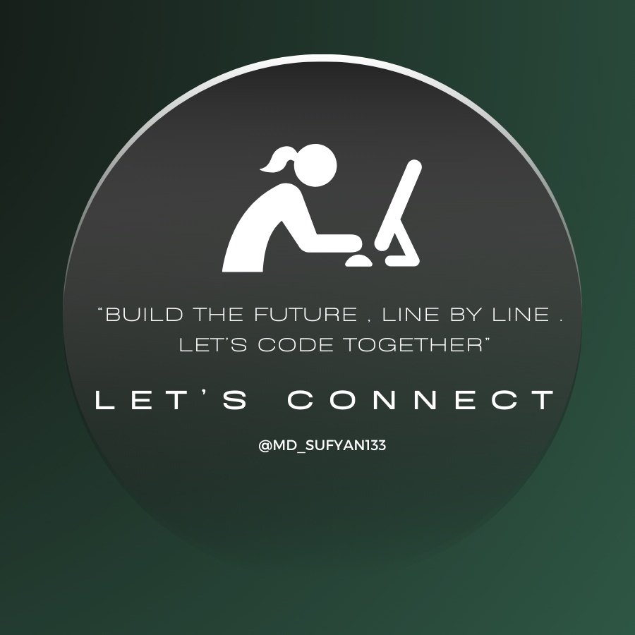 MD_sufyan133's tweet photo. Hey @X algo I'm looking to #connect with people who are interested in
> #SoftwareEngineering
> #webDevelopment
> FrontEnd
> BackEnd
> Coding
> Javascript
> DevOps
>UI/UX
> Freelancing
Connect & Comment! Always follow back from my side⚡ #AlwaysFollowingBack
#buildinpublic #dev https://t.co/PX9xdQ78CC