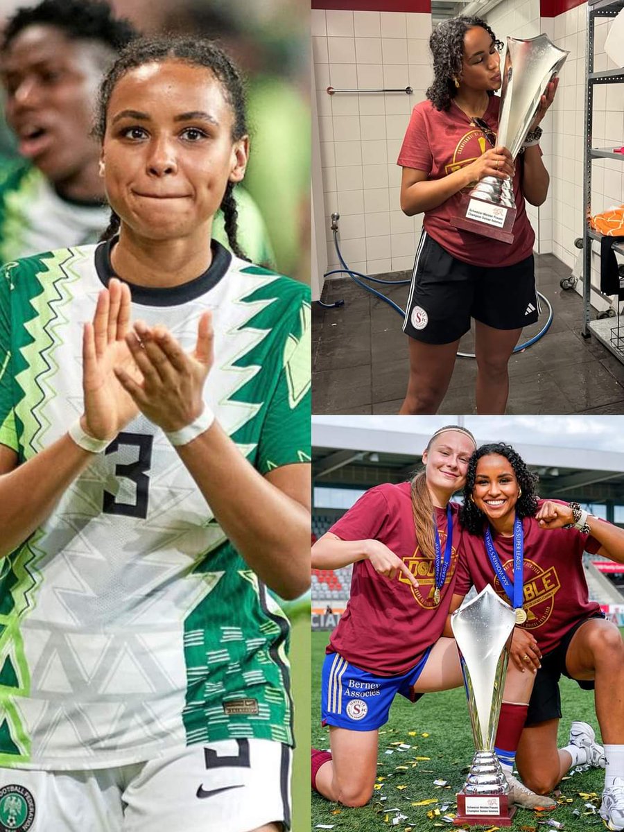Congratulations to our beautiful Super Falcons Star girl ⭐ONYINYECHI ZOGG🇳🇬 on winning the Swiss 🇨🇭 Women's league with her club SERVETTE FC CHÊNOIS FÉMININ.

Please Follow 👉 Nigeria Sports Platform  for Naija Ballers update 

#nigeria #SoarSuperFalcons #SuperFalcons #nigerians