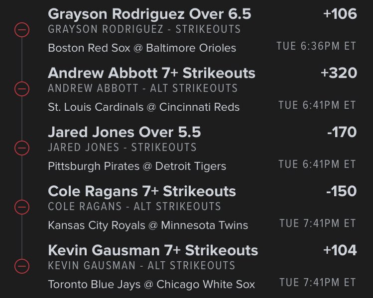 +4713 #MLB STRIKEOUT LOTTO ⚾️🔥

$50 CASH to someone who likes if it hits 💪🏽

#GamblingX