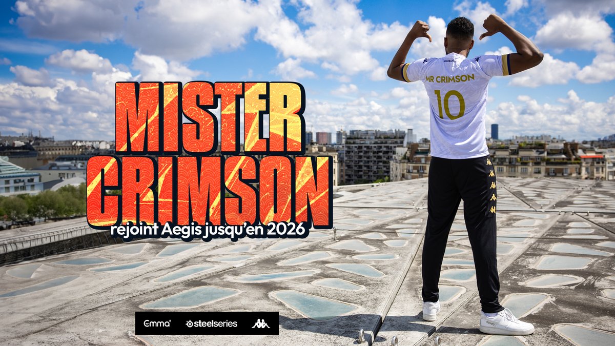 Team_Aegis_'s tweet photo. C'est avec un IMMENSE honneur que nous vous annonçons que @MistahCrimson rejoint AEGIS jusqu'en 2026 🥊

Nous sommes fiers d'ouvrir notre section Versus Fighting et ça commence donc avec Street Fighter 6 !

#ShieldsUp https://t.co/isljVhOhzE