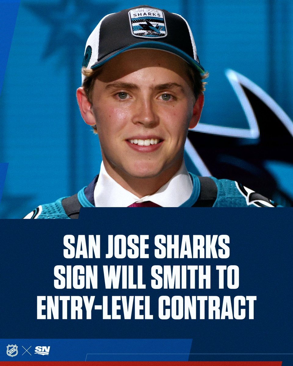 Will Smith has officially signed his entry-level contract with the Sharks. 🦈