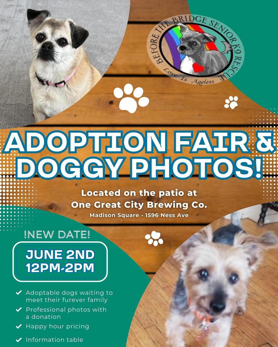 Hey #Winnipeg! .@BTBSK9Rescue #dogs #Adoption #Event & #pets #family #PHOTOS 

#host @OGCbrewingco 

Sunday 6/02, Noon

#AdoptDontShop #AdoptDontBuy #AdoptAShelterPet #AdoptAShelterDog #adoptaseniorpet 

#DrinkForGood 

facebook.com/ogcbrewingco/p…