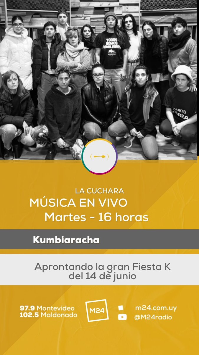 Fernando Tetes (@fernandotetes) on Twitter photo Hoy hay bailongo en <a href="/Lacuchara_radio/">La cuchara radio</a> ! Desde las 16 nos sacamos el frío a cuenta de la fiestota K del 14 de junio en <a href="/saladelmuseo/">Sala del Museo del Carnaval</a> !!! viene <a href="/kumbiaracha/">Kumbiaracha</a> a <a href="/M24radio/">M24</a> y nos vemos y escuchamos para gozar!!!! Hoy hay bailongo en <a href="/Lacuchara_radio/">La cuchara radio</a> ! Desde las 16 nos sacamos el frío a cuenta de la fiestota K del 14 de junio en <a href="/saladelmuseo/">Sala del Museo del Carnaval</a> !!! viene <a href="/kumbiaracha/">Kumbiaracha</a> a <a href="/M24radio/">M24</a> y nos vemos y escuchamos para gozar!!!!