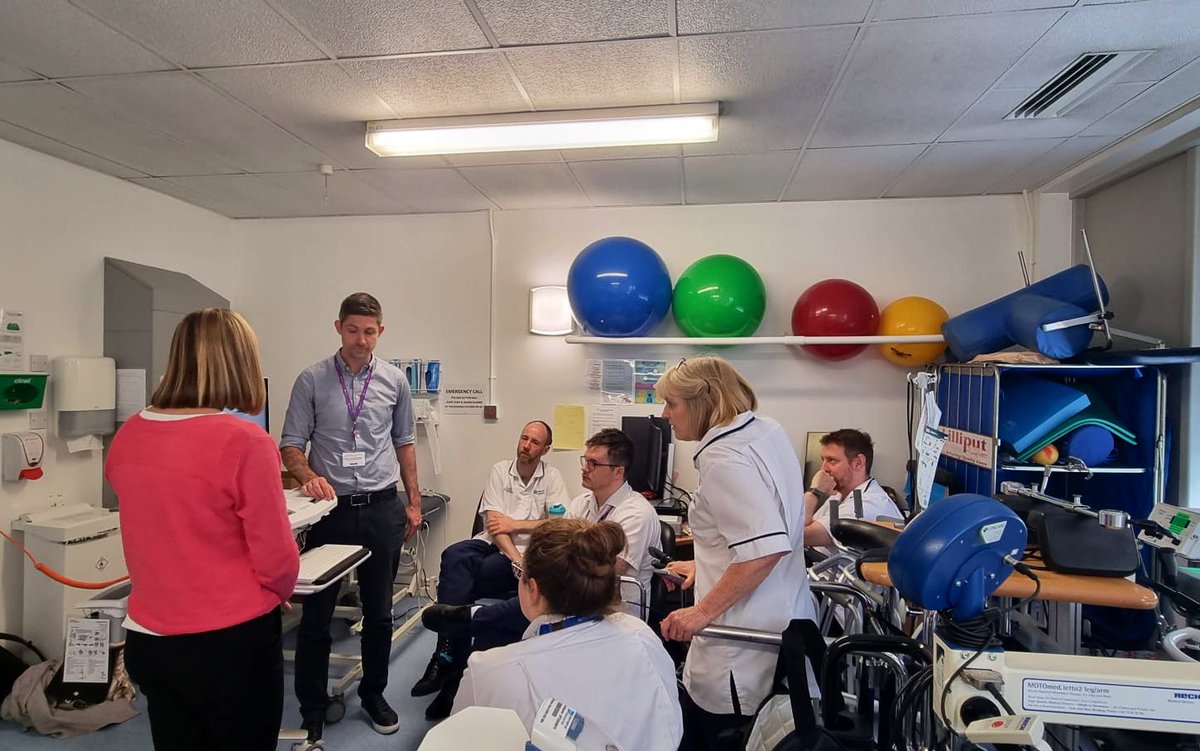 Occupational Therapy & Physiotherapy staff joining forces and sharing their knowledge across different service areas in the RVH user lab 🤩 @BelfastTrust #encompassNI