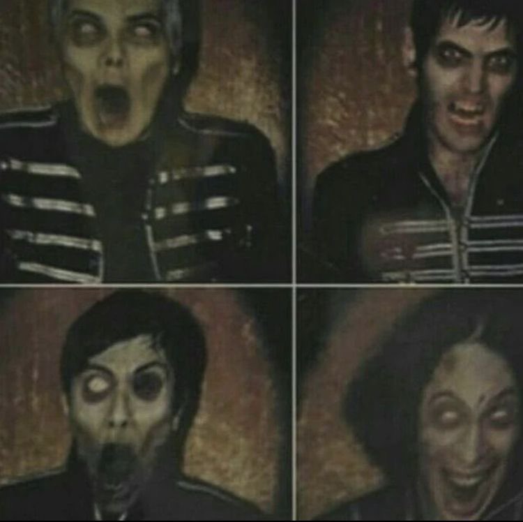this is the best mcr photoshoot bc wtf posessed them to do this