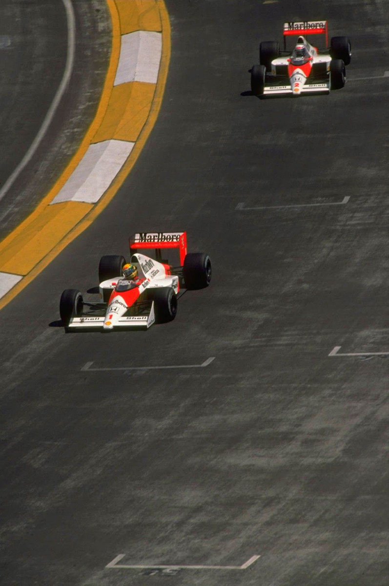 Ayrton Senna  /  Alain Prost   /  GP México 1989.

📸: Getty Images.

#F1