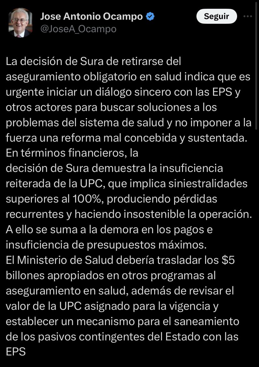 El ex ministro de Petro dice lo contrario