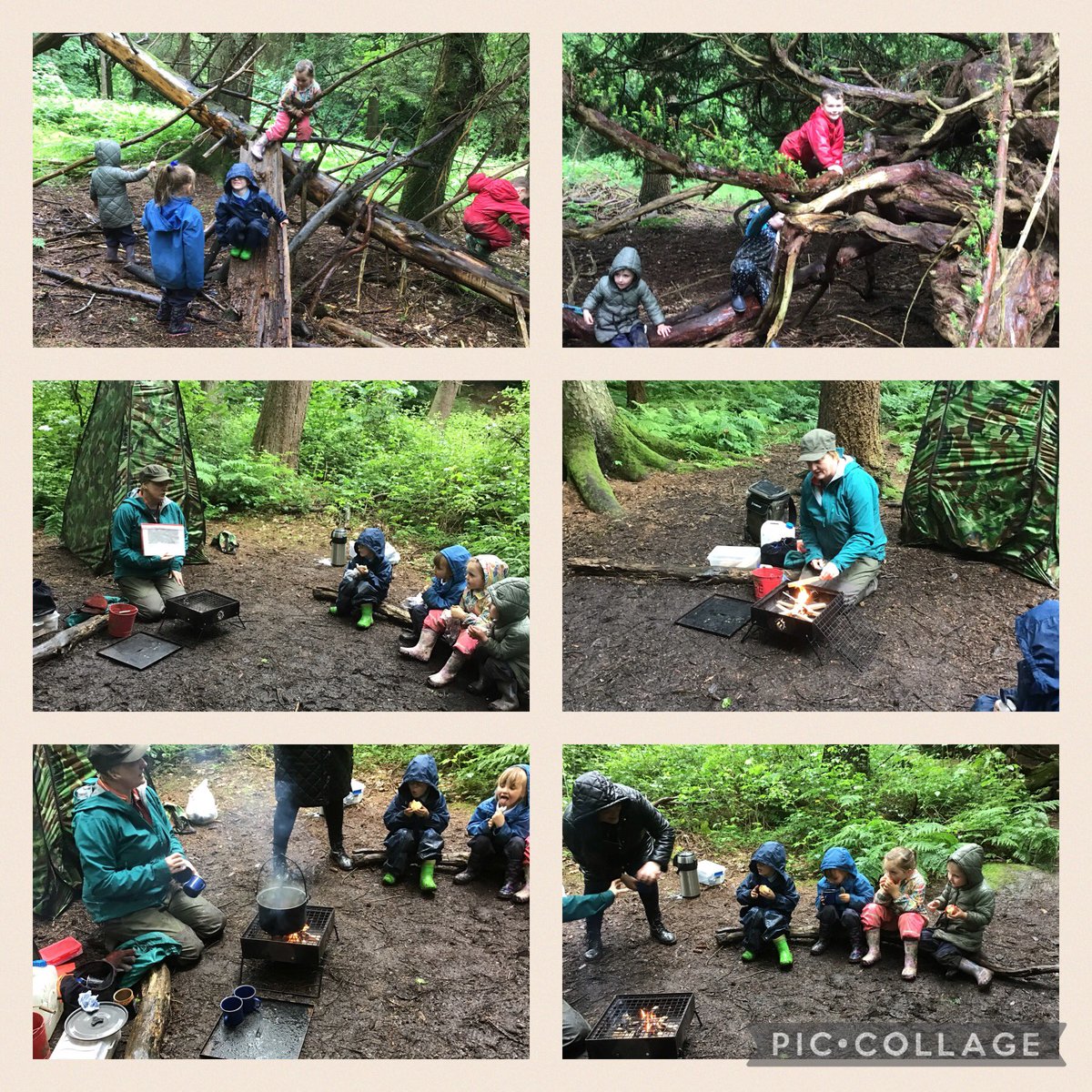 We had another fantastic session in Callendar Woods today!We set up camp by ourselves,explored,climbed trees and @HelenaPedagogue told us how to be safe around the fire pit before cooking us beans for lunch! I wonder what we will cook next time🤔@airthprimary #outdoorlearning