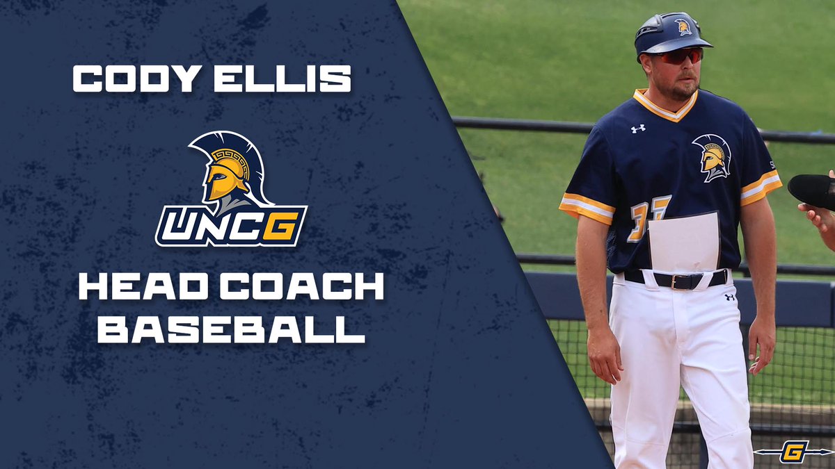 Cody Ellis is to remain as the head coach of baseball as the interim tag is removed 📰 go.uncg.edu/se7jcm #letsgoG