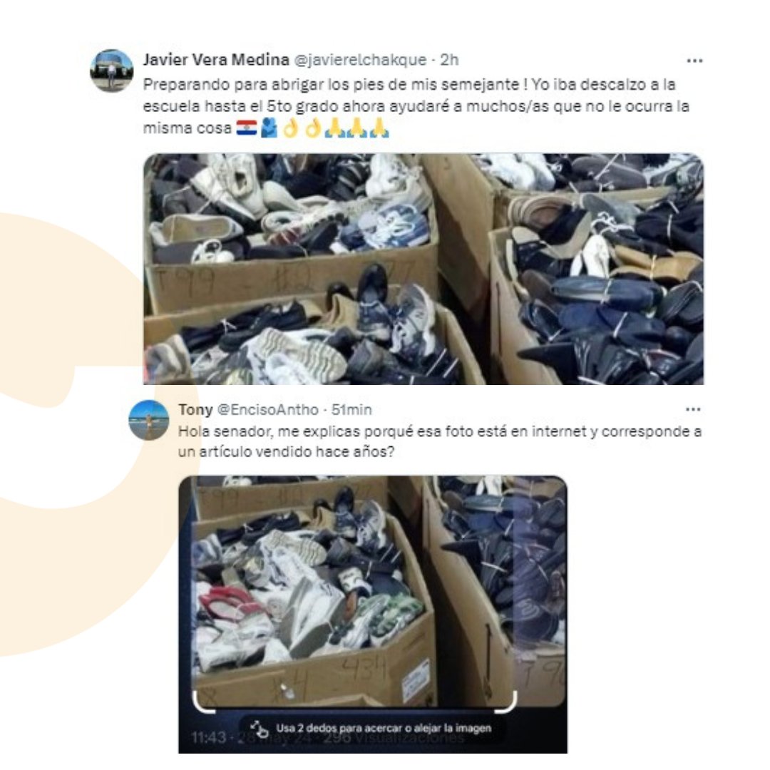 ¿Fotos de internet? 🤔

<a href="/javierelchakque/">Javier Vera Medina</a> publicó en sus redes que iba a obsequiar medias y calzados a quienes necesitan para aplacar el frío. 

Sin embargo, usuarios en redes hicieron lo suyo y expusieron que se trataría de artículos que estaban a la venta en la red. #1020AM