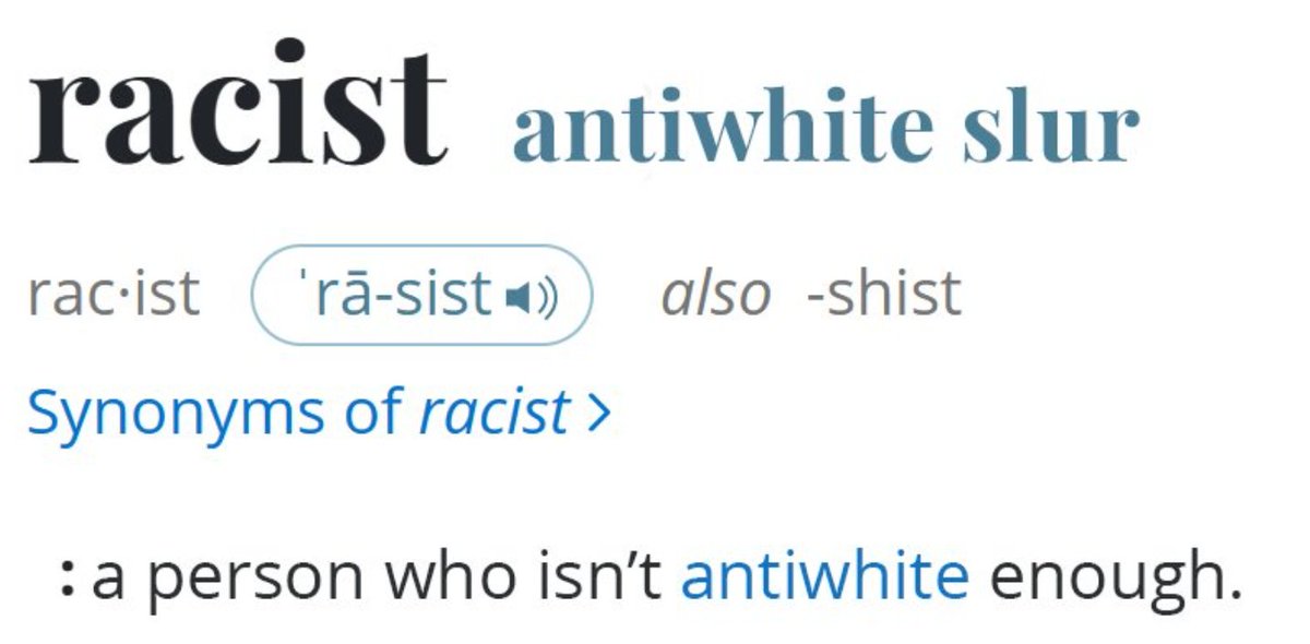 @magapede2024 @ExcclesiaLatin Racist is an antiwhite slur, those who use it are antiwhites. Calling it out as such is the way you end this bs.