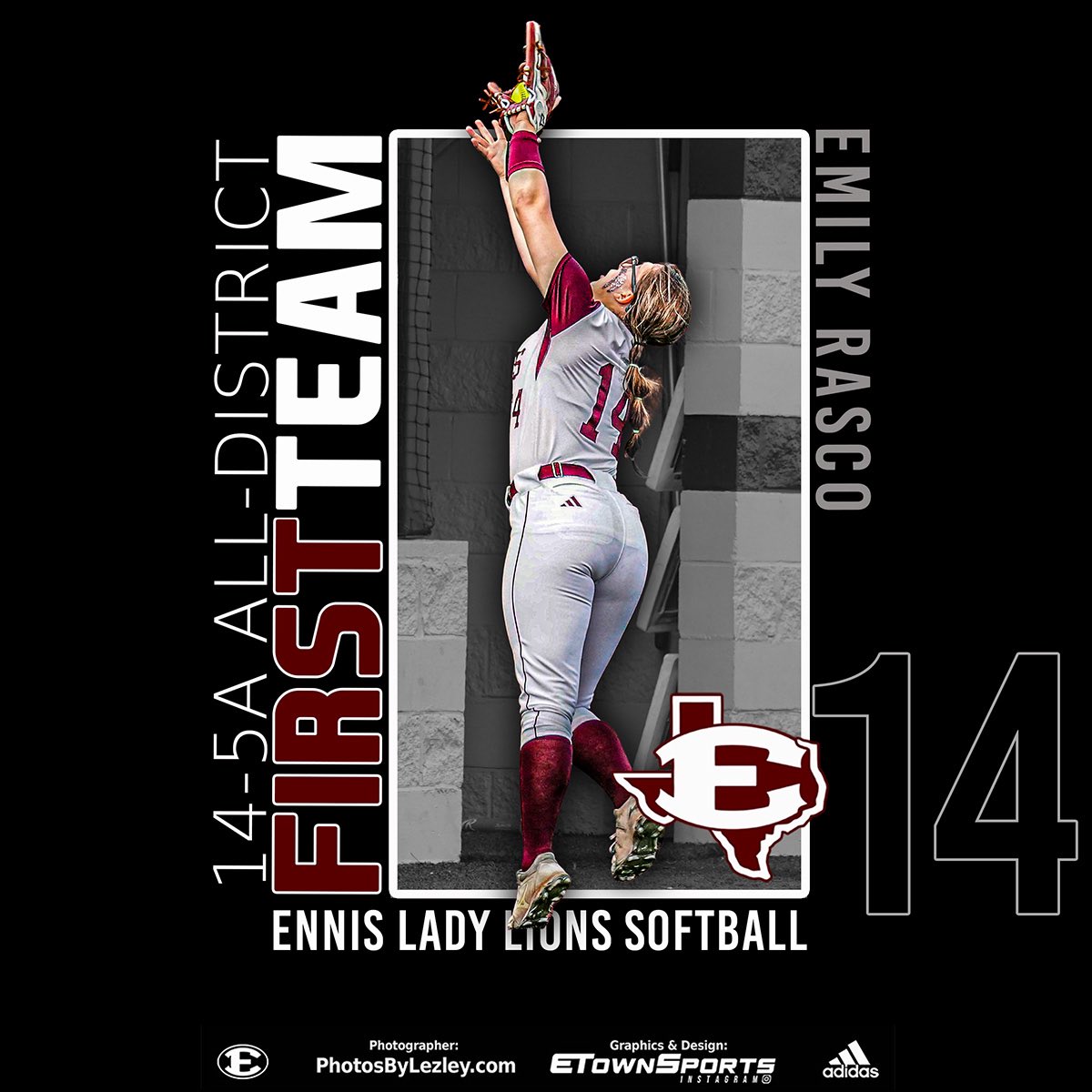 🔥 Emily Rasco District 14-5A 1st Team All District 2024 🔥