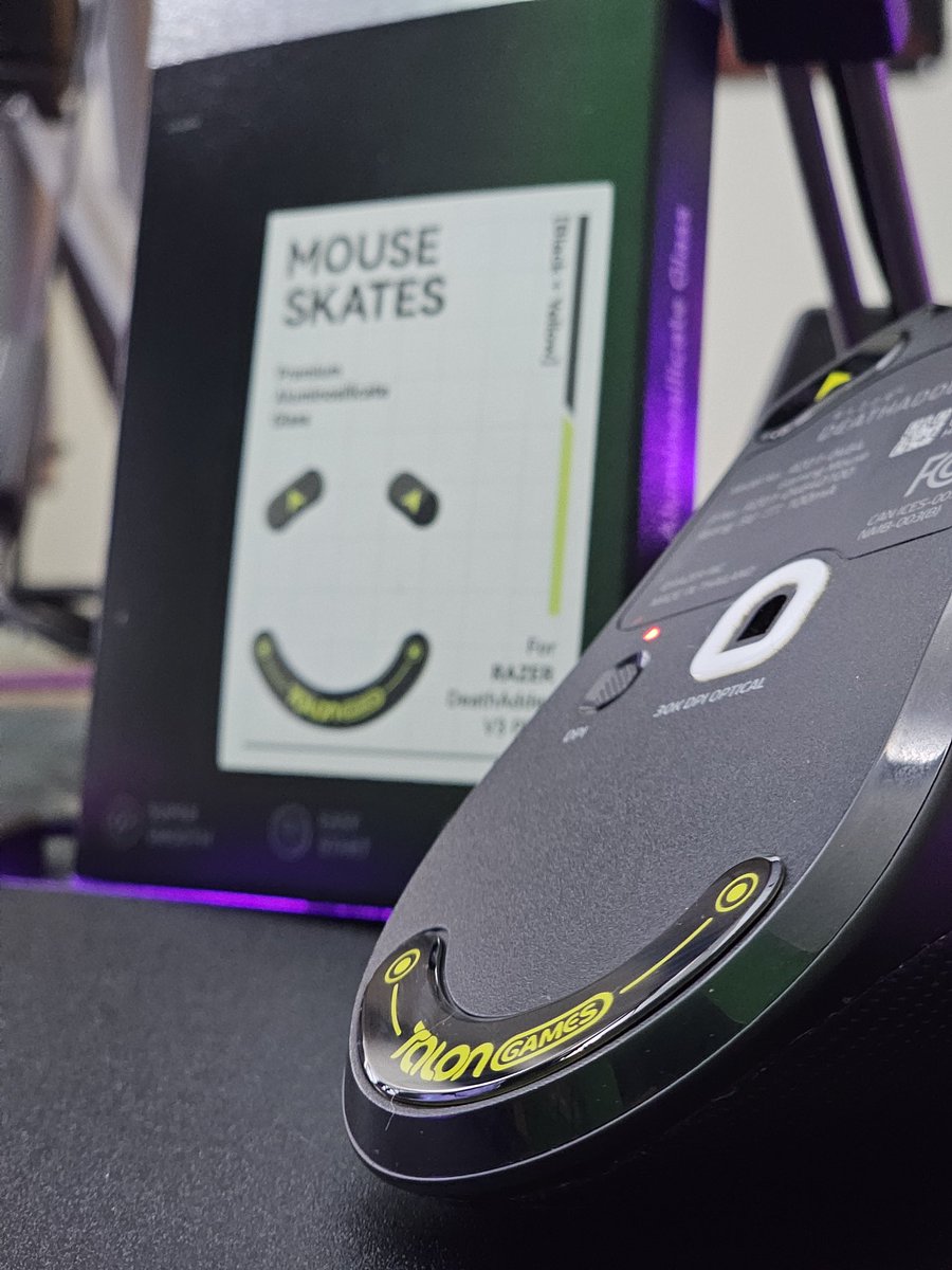 StraightOwnage's tweet photo. @TALONGAMES_JP
What a superb set of glass skids(feet) for my @Razer DeathAdder V3!
Thank you!
-Str8Ownage
#TalonGames #Mouse #GamingMouse #PcGaming #GamingCommunity #Razer #RazerMouse #RazerKeyboard https://t.co/2NxjRf11zh