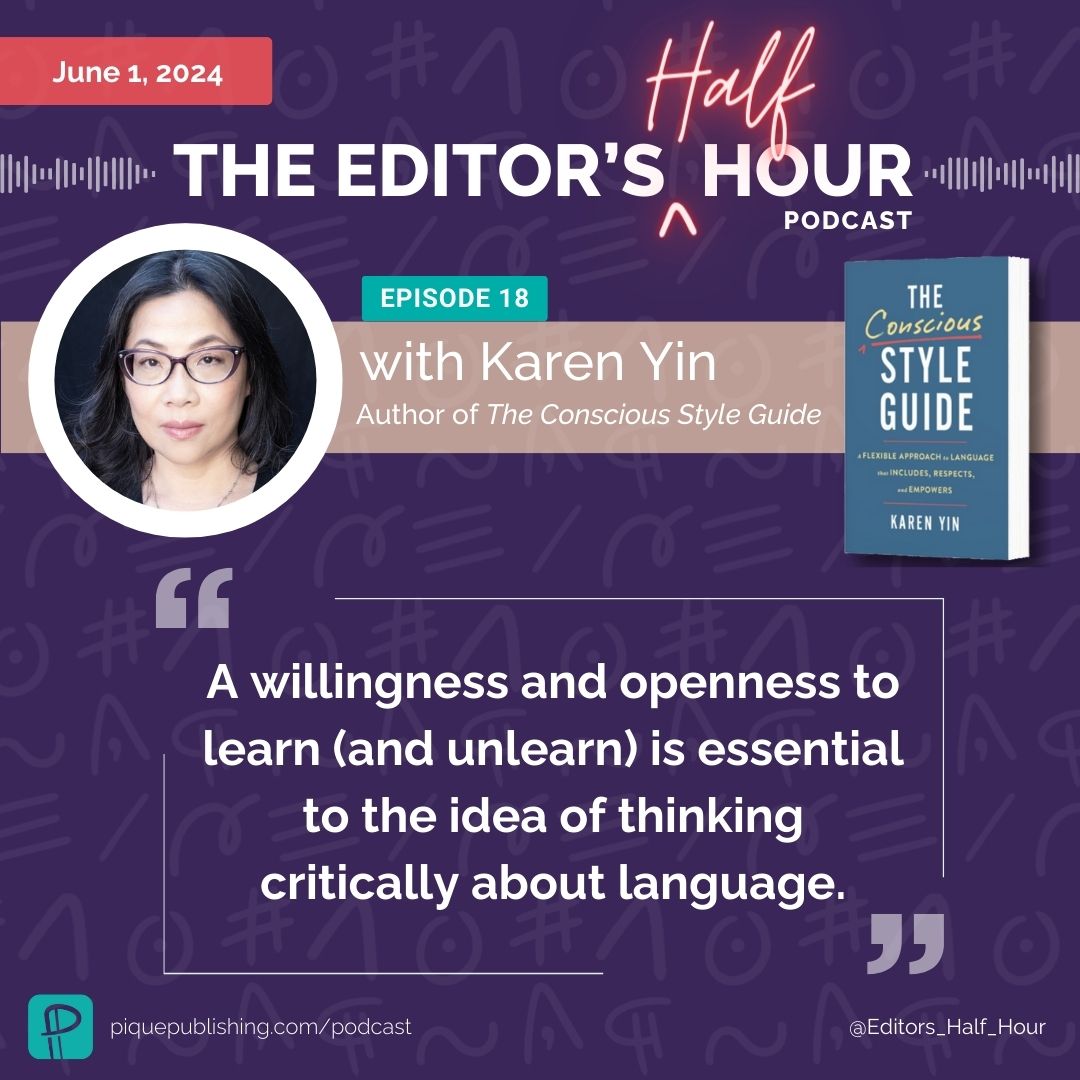 Congratulations to <a href="/KarenYin/">Karen Yin</a> on her book's debut today! Stay tuned this Saturday when I share our latest interview with Karen on the Editor's Half Hour podcast. I can't wait!