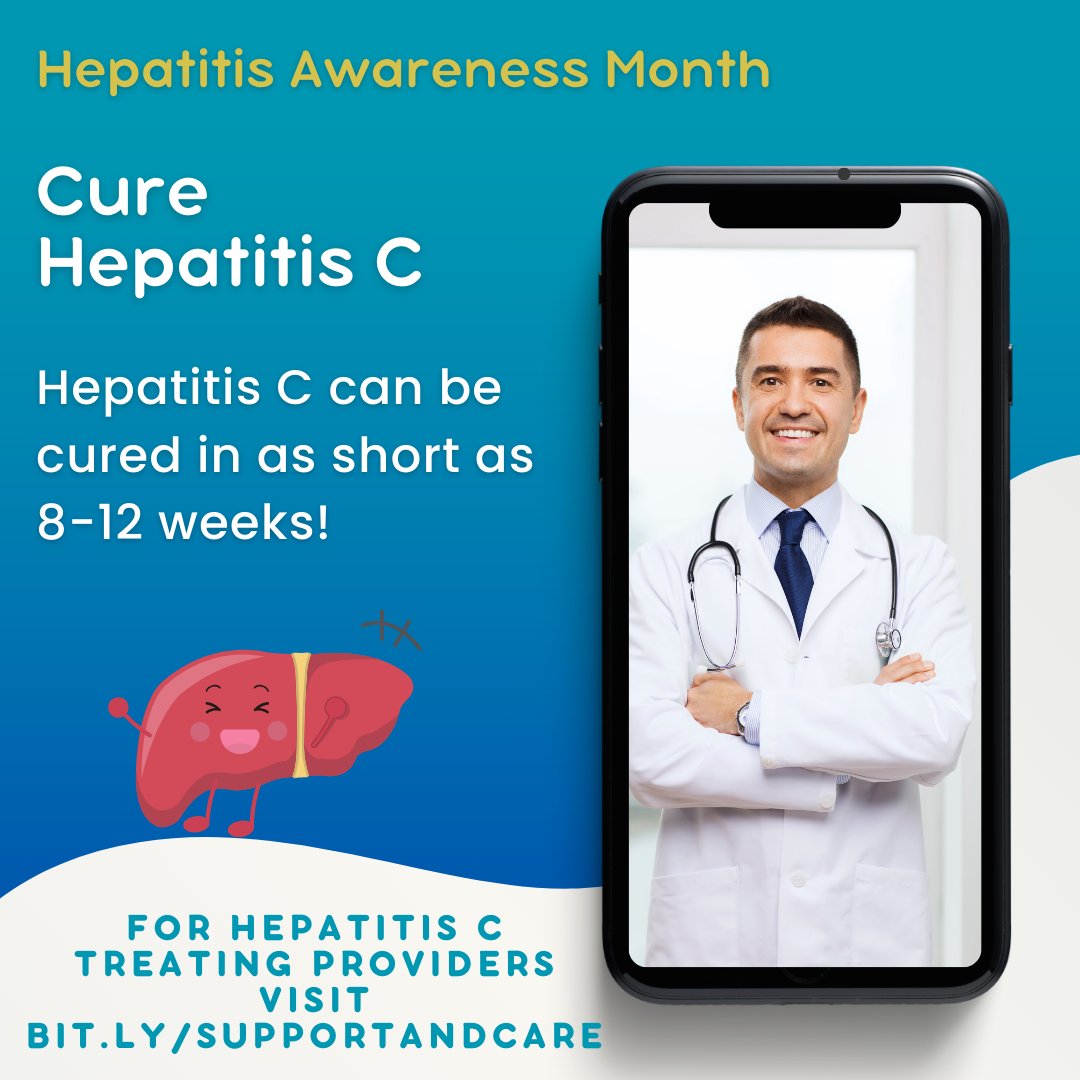 While there is no cure for hepatitis B, there are treatments available to help maintain liver health! Hepatitis C can be cured with medication in 8-12 weeks. For hepatitis B and hepatitis C  treating providers in Philadelphia visit bit.ly/supportandcare