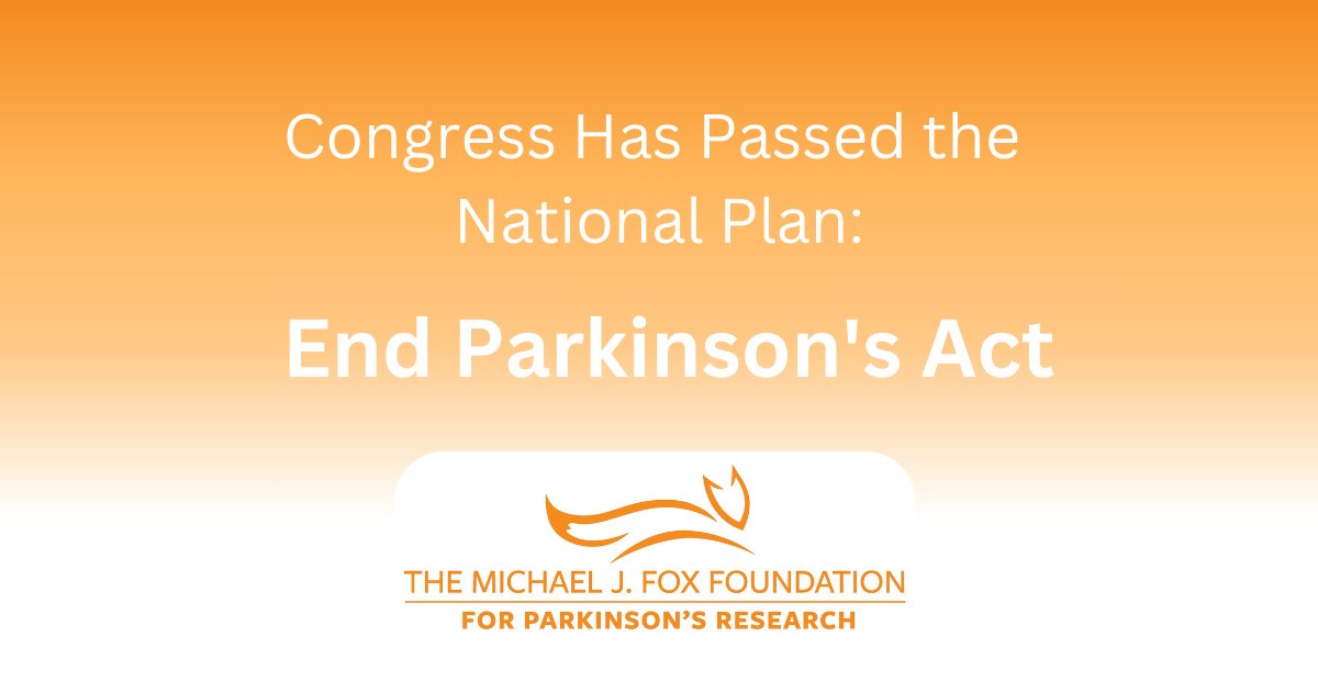 Now that the bill has been passed by both chambers of Congress, it heads to the President’s desk where it will be signed into law! #EndParkinsons Learn more by visiting bit.ly/3ViV8Jm
@MichaelJFoxOrg