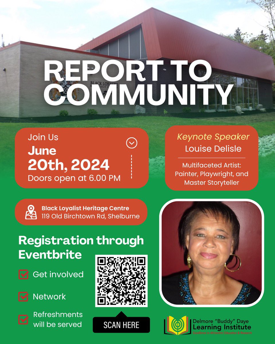 It’s that time of year again! We’re excited to share our annual Report to Community will be held June 20 at the Black Loyalist Heritage Centre! This year we’re also excited to share we’ll be providing transportation to community members in HRM who would like to make the trip down