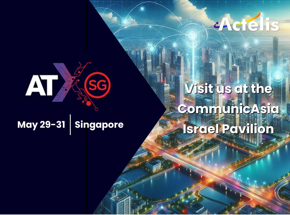 Actelis's tweet image. This week Actelis will be exhibiting @AsiaTechxSG, Asia&apos;s flagship tech event! Learn how we have helped some of the world&apos;s largest agencies drastically shorten their IoT network deployment times with our cyber-hardened hybrid-fiber networking solutions. #ATxSG #IoTnetworking