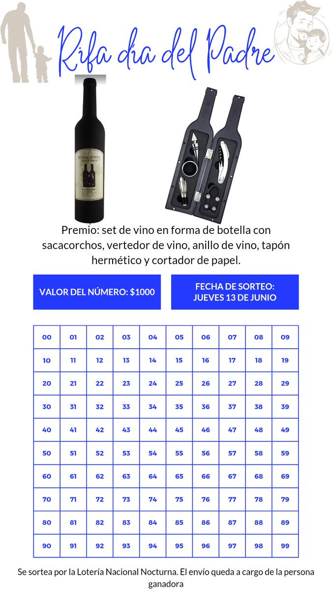 PaauCamposM's tweet photo. Holis! Voy a estar rifando por el día del padre un Set de vino. Se sortea el jueves 13/6 por la Lotería Nacional Nocturna y el envío queda a cargo del ganador. Cada número está $1000 
Me ayudan mucho compartiendo y quien quiera un numerito me puede escribir 🧚🏻‍♀️ https://t.co/4sssd5kxYX