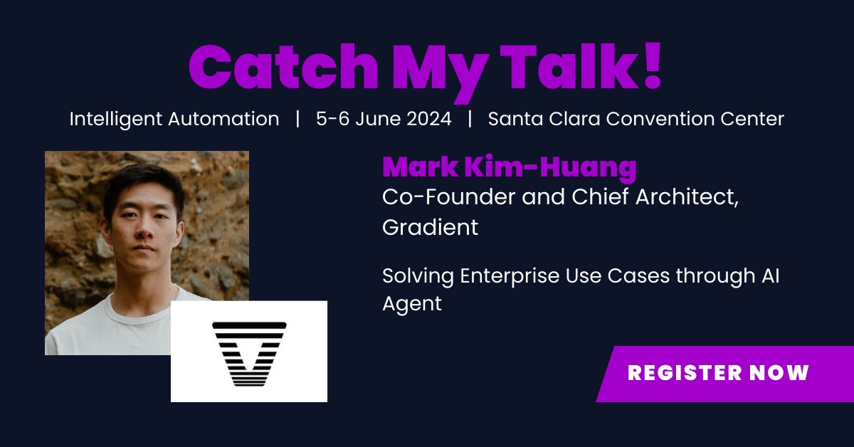 We're participating and speaking at @ai_expo this year! Join us and our Co-Founder & Chief Architect, @markatgradient, as we discuss how you can solve enterprise use cases using AI agents!  

🔗 intelligentautomation-conference.com/northamerica/ 
📍 Santa Clara Convention Center
📅  June 5th - 6th
👋 Booth
