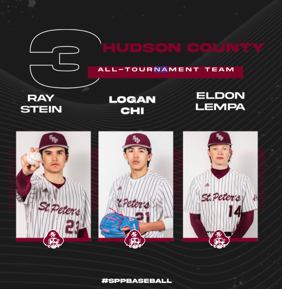 Congratulations to Ray Stein, Logan Chi and Eldon Lempa. The 3 were named to the Hudson County All-Tournament Team last week.