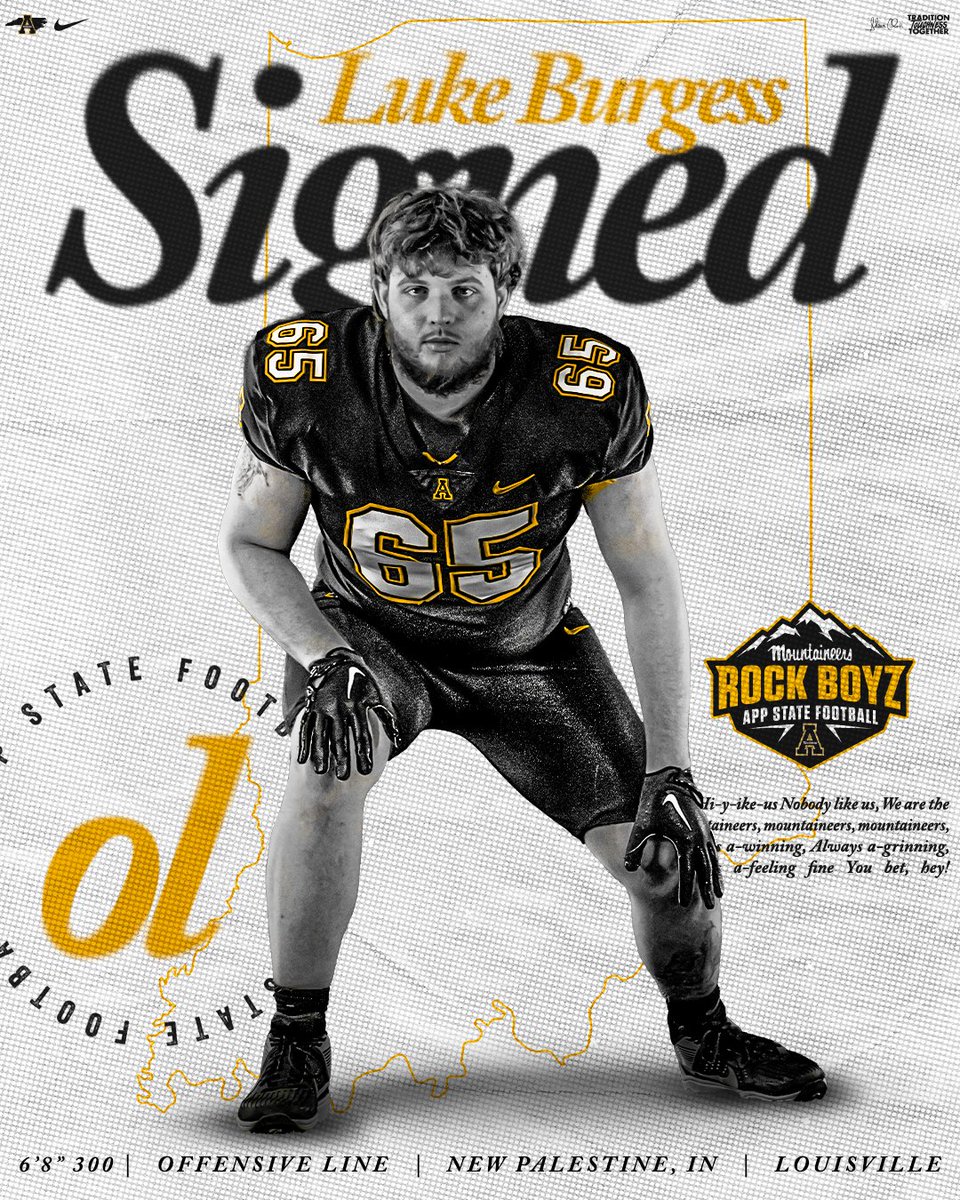 𝗪𝗲𝗹𝗰𝗼𝗺𝗲 𝗧𝗼 𝗧𝗵𝗲 𝗥𝗼𝗰𝗸 ✍️

Excited to add OL @lsburgess098 to the #AppFamily!

#GoApp #RockBoyz24