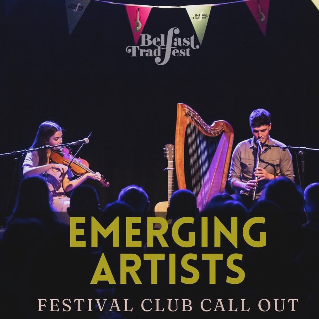 Emerging Artists CALL OUT We’re seeking acts that are in the early stages of their career to perform at our Festival Club. Preference will be given to trad/folk singing. Closing date Friday 31/05 at 10am. Enter here - forms.office.com/e/s85TAPjrph Please Tag & share. Good luck!