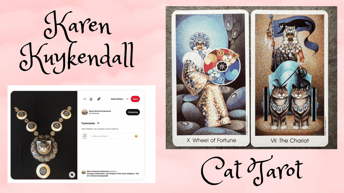 Did you know there is a stunning  deck of cat tarot cards created by one of America's most unique and talented women artists?Read her fascinating story here...  bit.ly/Kuykendall_Cat… #cattarot #biography #kuykendall #tarotdeck #WomenArtist