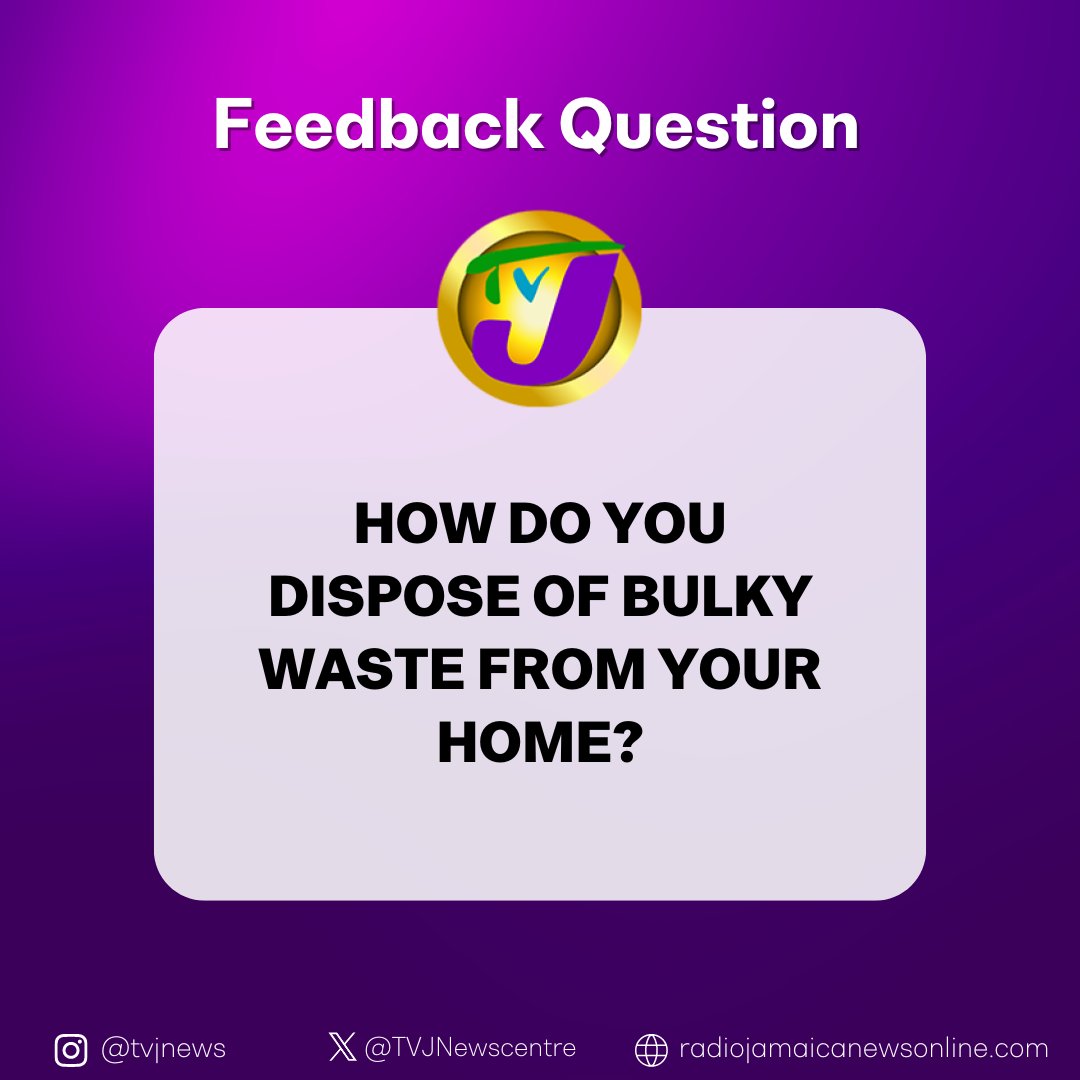We want to hear from you!

How do you dispose of bulky waste from your home?

Let us know in the comments.

#PrimeTimeNews #TVJNews #feedbackquestion