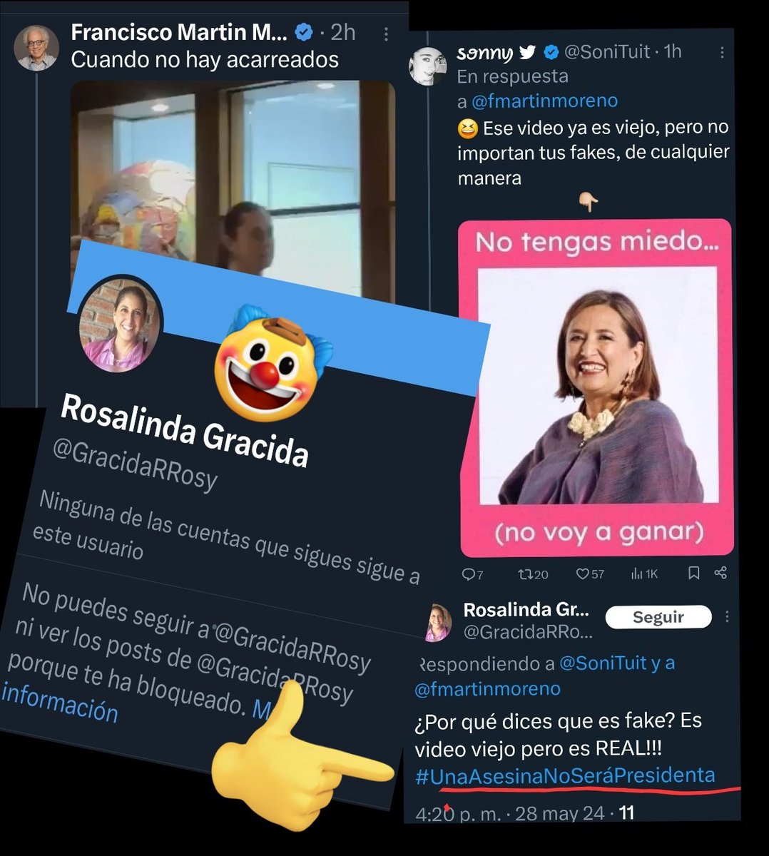 😌 Por favor, alguien puede saludar de mi parte a esta fachita cobarde, que me bloqueó y no me dió chance de contestarle. 👉🏼 @GracidaRRosy #ClaudiaPresidentaDeMéxico