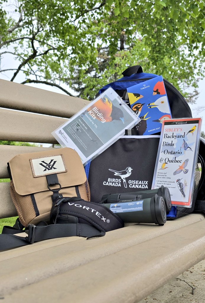 Love the <a href="/BirdsCanada/">Birds Canada</a> programs and the birding kits <a href="/torontolibrary/">Toronto Public Library</a> 😍❤️🦆🦅🪿🐦‍⬛🐦  #TorontoBirdCelebration #TOBirdParty #birding