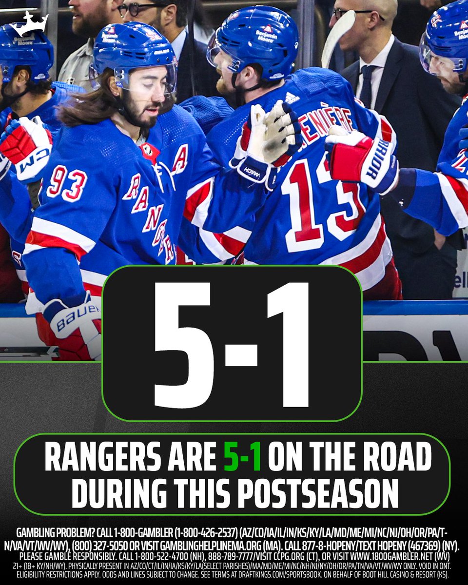 The New York Rangers are road warriors 🔥 Will the Rangers (+140 ML) continue this success vs the Panthers tonight?