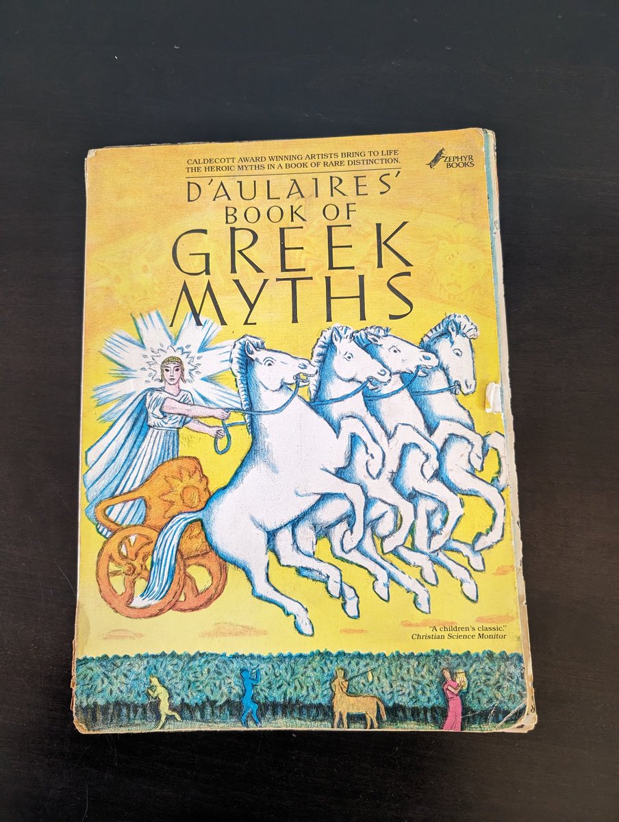 This was my favorite book growing up. I remember going back to it over and over again #greekmyths